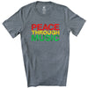 Peace Through Music Deep Heather T-Shirt | unisex