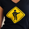 Organic Women's PFC Old School Logo v-neck T-Shirt