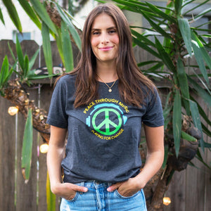Peace Symbol Dark Grey Heather T-Shirt | unisex