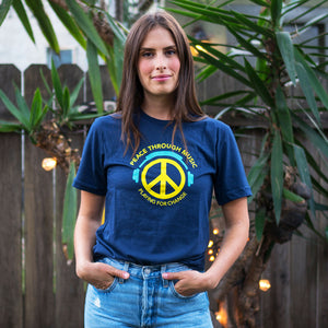 Peace Symbol Navy T-Shirt | unisex