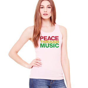 Peace Through Music Pink Tank